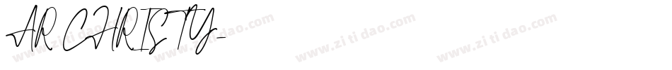 AR CHRISTY字体转换